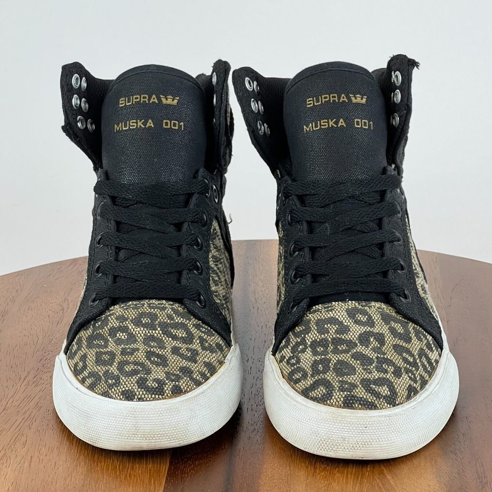 Womens Supra‎ Muska 001 Leopard High Top Skateboarding Shoes Sneakers Size 7.5 M - Picture 3 of 7